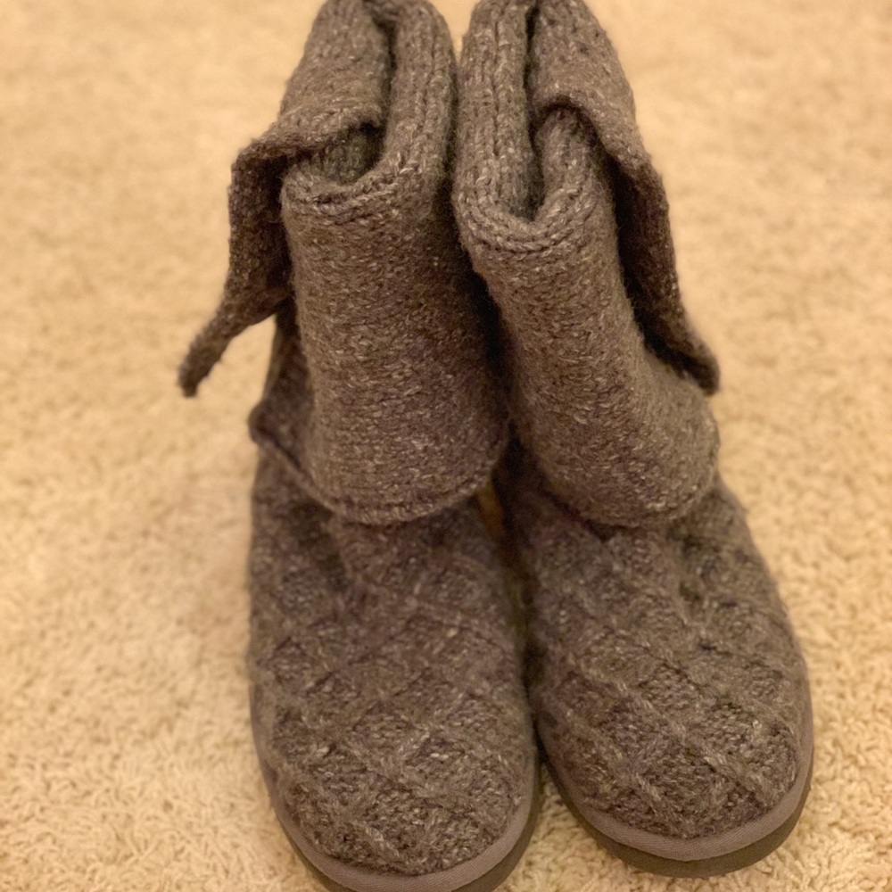 Gray Lattice Knit UGG Boots